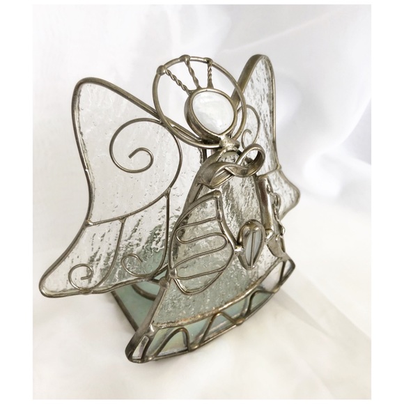 Tea Light Holder ♥️ Angel Harp 🦩 - Picture 1 of 9
